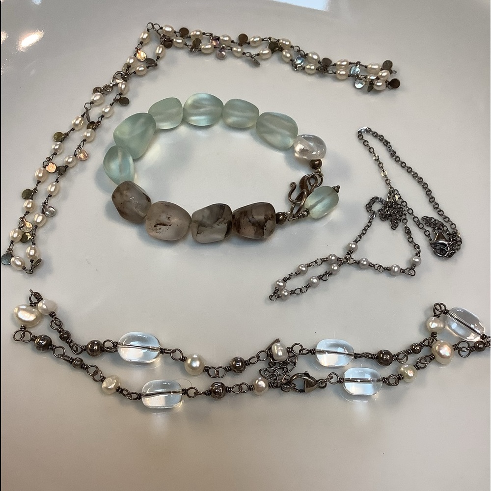 Silpada Solid .925 Silver Necklace Bracelet Lot